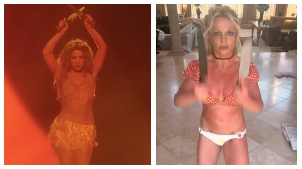 El baile de Britney Spears con cuchillos que hace referencia a Shakira, pero que se volvió viral por esto