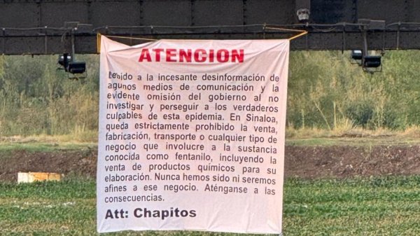 Los Chapitos 'prohíben' fentanilo en Sinaloa; amenazan producirlo o transportarlo