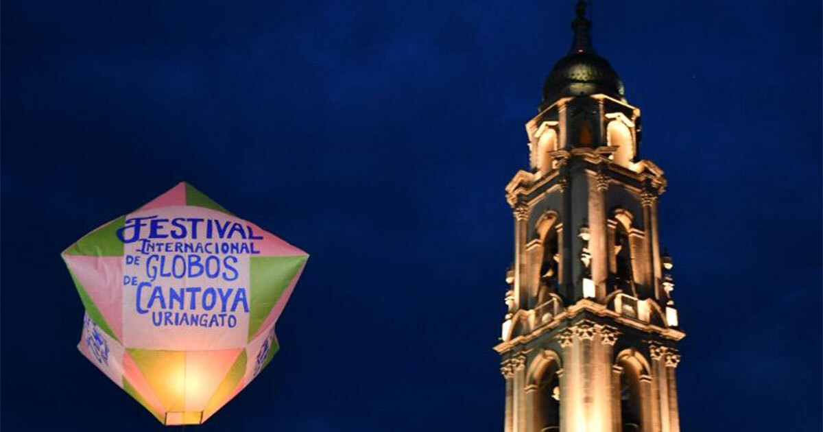 Así se vive el tercer Festival Internacional de Globos de Cantoya en Uriangato 