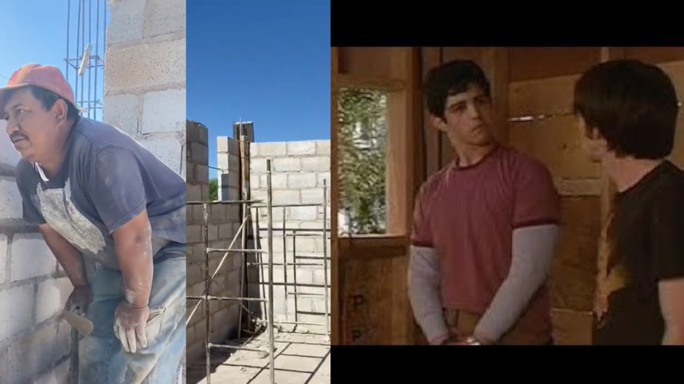  Albañiles aplican la de 'Drake y Josh': construyen casa, pero olvidan la puerta (video)