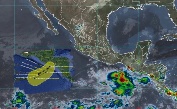 ¿Se acerca otro huracán?: la depresión tropical que amenaza las costas de Chiapas 