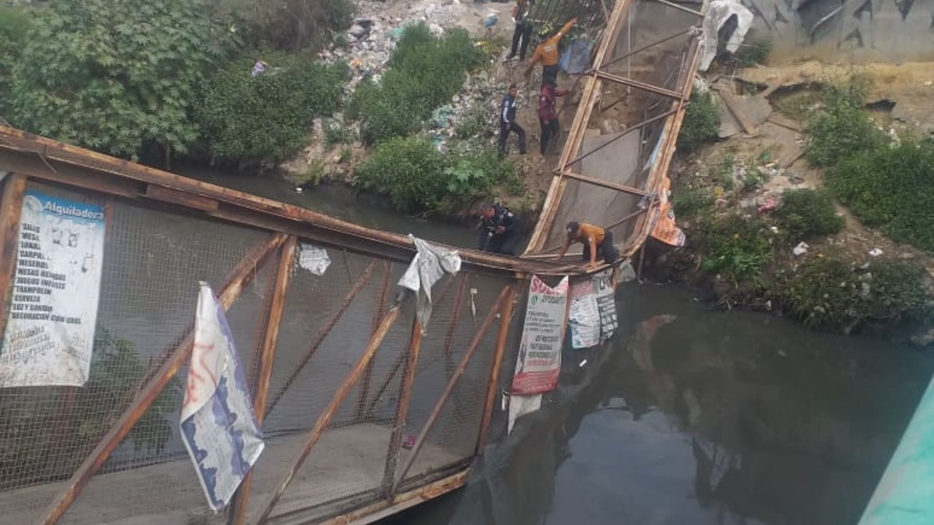 Video | El momento en que colapsa puente en Chimalhuacán y Nezahualcóyotl y deja 13 heridos