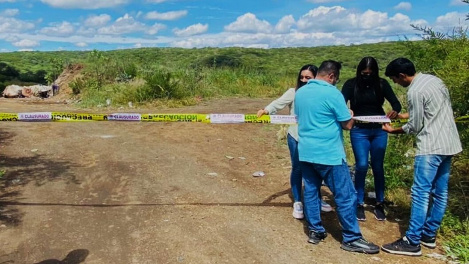 Van contra responsables de tiradero clandestino en Uriangato, serían de Michoacán