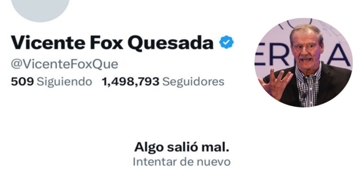 Vicente Fox se queda sin cuenta de Twitter por agresiones contra Mariana Rodríguez