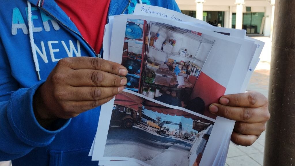 Comerciantes de la calle Héroes de Cananea en Salamanca urgen ayuda para sobrevivir a obras