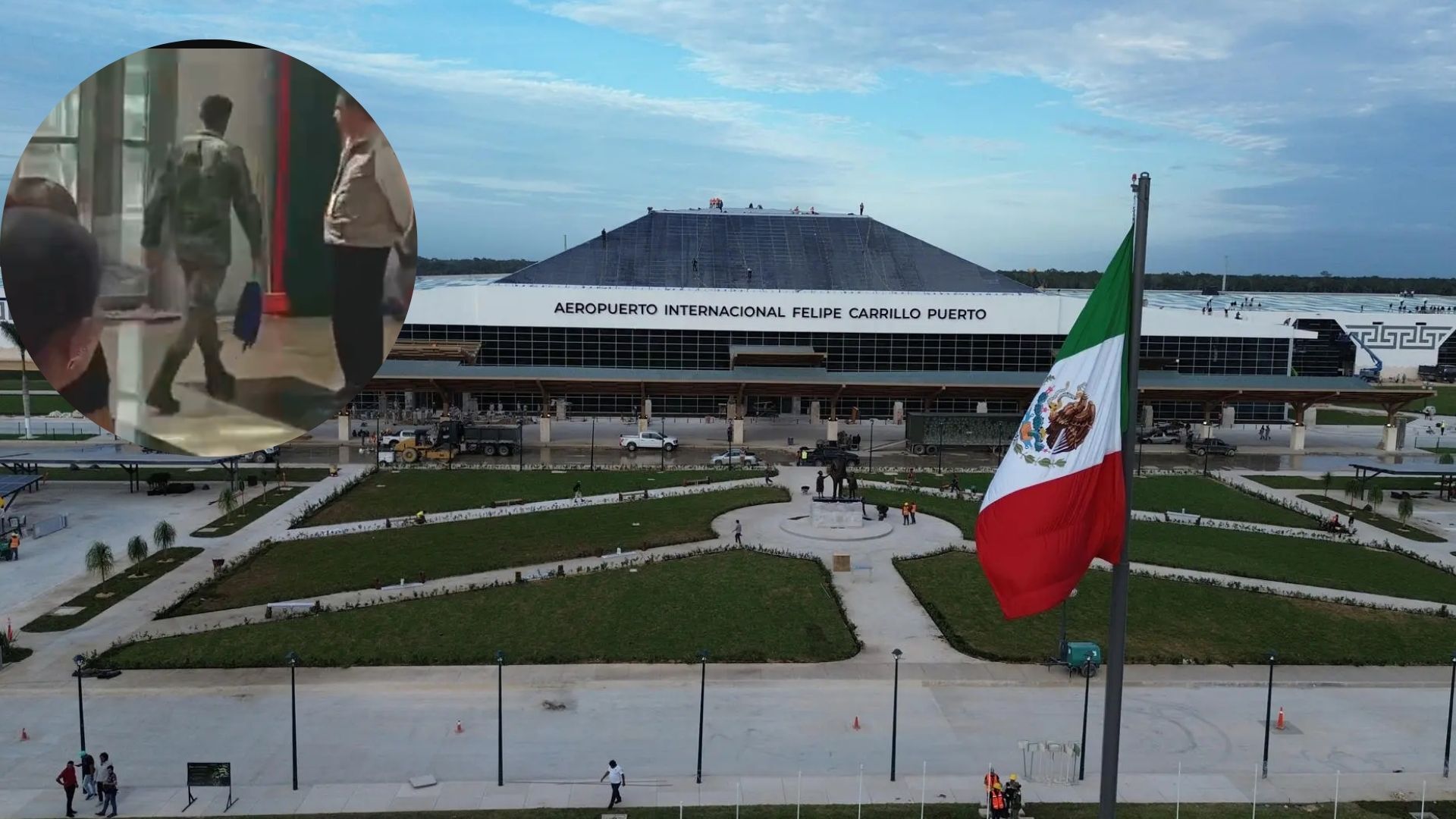 Video| En plena inauguración del aeropuerto de Tulum ya se presentan goteras