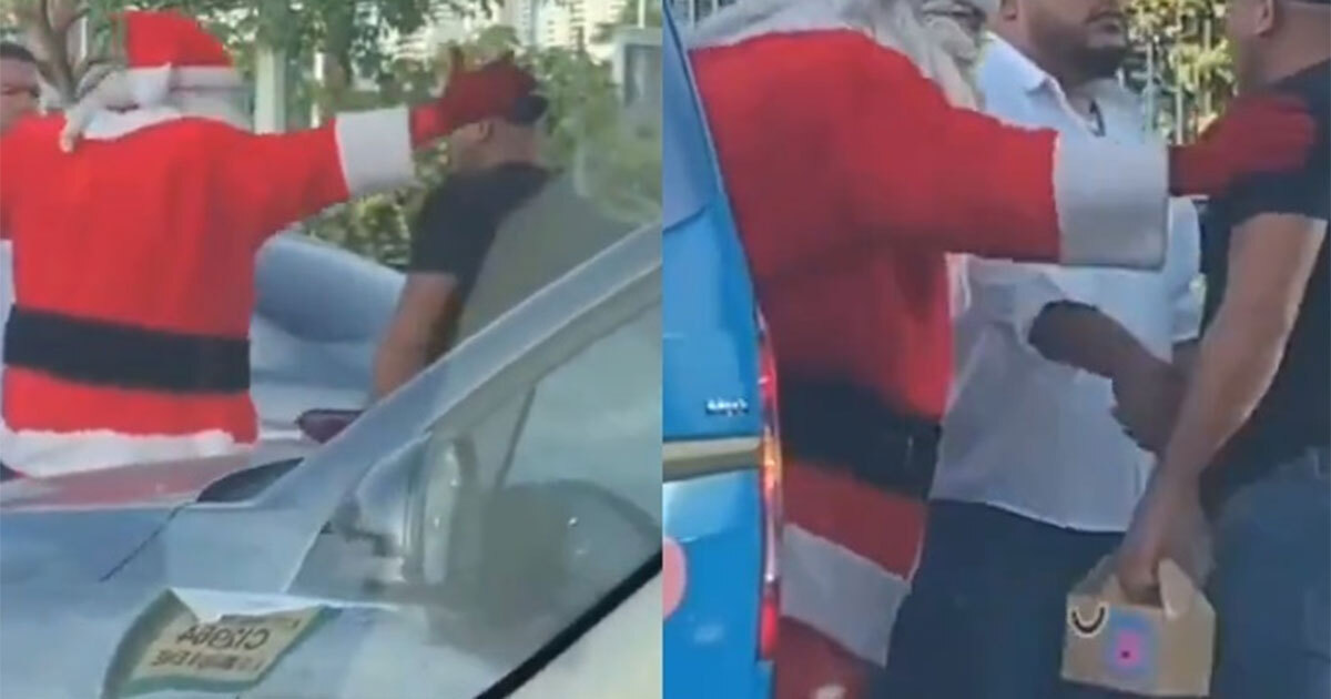 ¿Milagro de Navidad? ‘Santa Claus’ detiene pelea entre dos hombres y se vuelve viral 