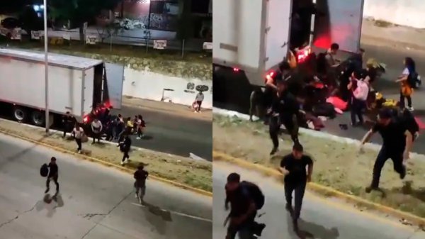 Video| Migrantes huyen a las calles de Oaxaca tras ser abandonados en un tráiler