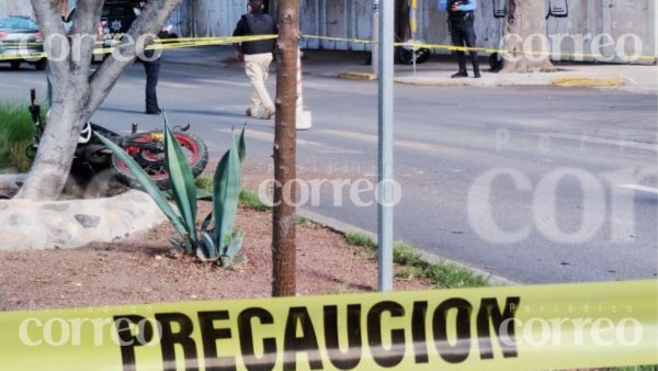 Motociclista pierde la vida al impactar contra un árbol en colonia Alameda de Celaya