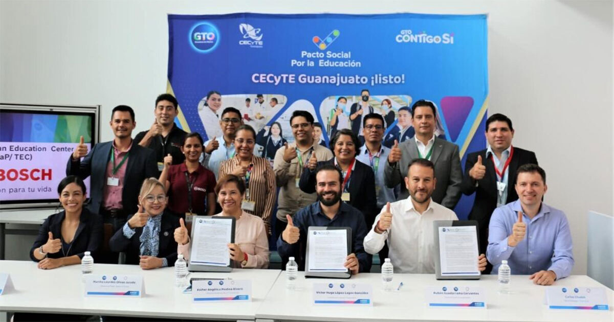 CECyTEG firma convenio con empresa alemana Robert Bosch para formación de estudiantes 