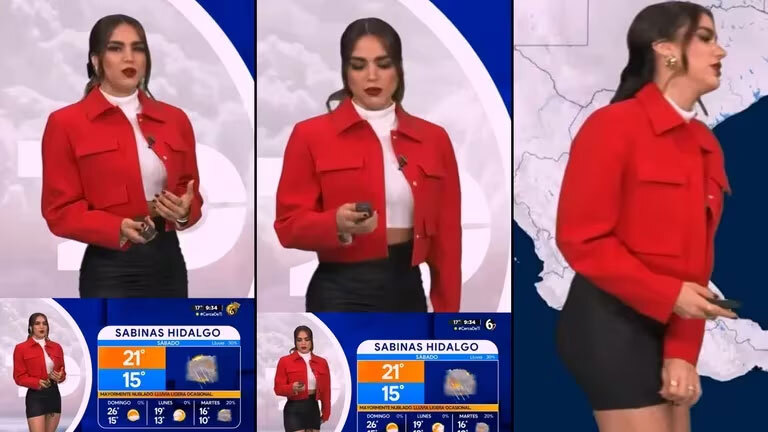 Presentadora del clima de Multimedios se equivoca en plena transmisión en vivo y se hace viral: ‘Ay no me la mam…’