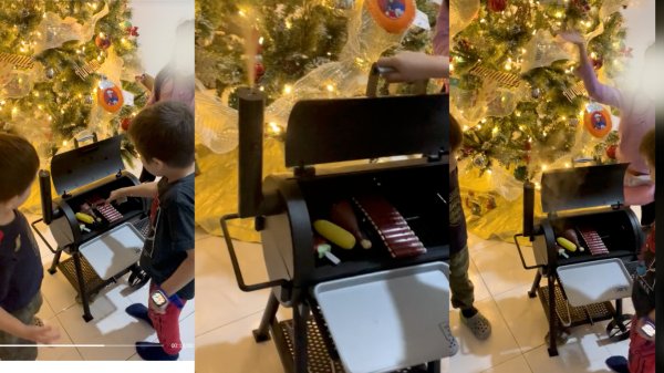  Video| ¡Norteños de nacimiento! Niños se viralizan por su asador de juguete en Monterrey