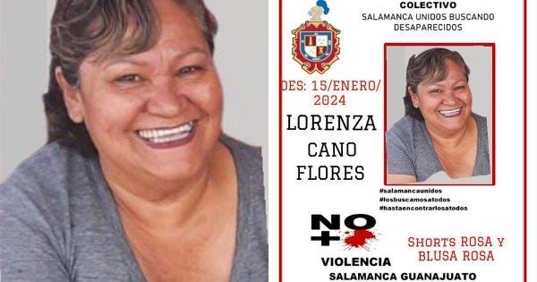 Privan de la libertad a Lorenza Cano Flores, buscadora de Salamanca; asesinan a su esposo e hijo