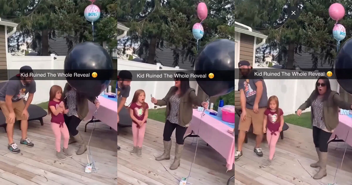 ¡Por berrinche! Niña arruina fiesta de revelación de género y se vuelve viral 