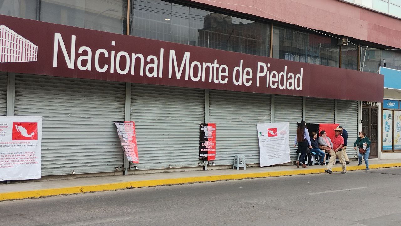 Empleados del Nacional Monte de Piedad en Guanajuato se unen a huelga; exigen sus derechos laborales  