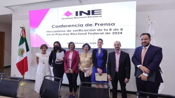 INE verificará que ninguna candidatura incurra en la 8 de 8 contra la violencia