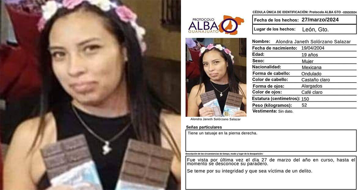 Así fue el caso de Alondra Janeth, joven desaparecida en León que fue encontrada sin vida 