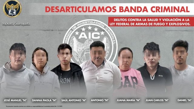 Desarticulan célula criminal en Irapuato; detienen a siete con más de 200 mil dosis de droga 