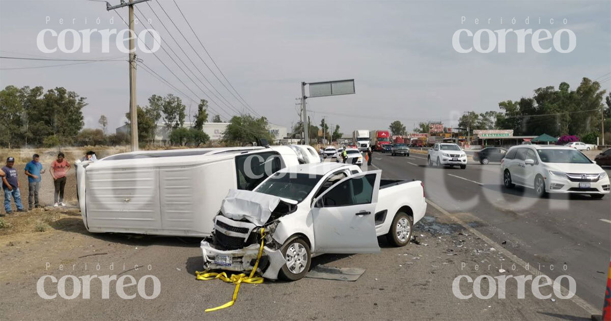 Accidente en el Libramiento Norte de Irapuato deja una mujer herida 