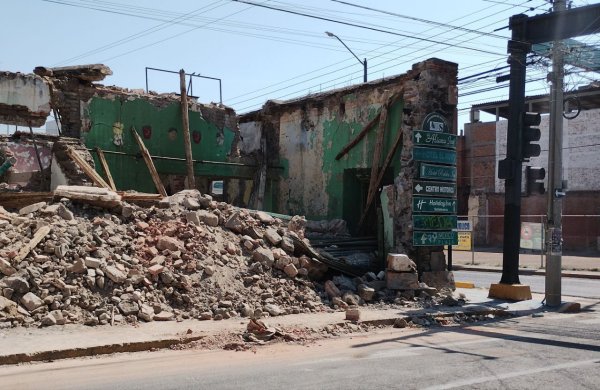 Edificio histórico demolido en centro de Salamanca ahora es un riesgo para ciudadanos