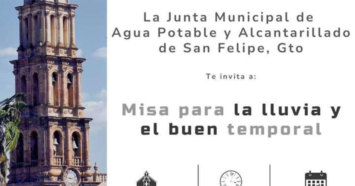 ¿Rezar por agua? Convoca Jmapa a misa en San Felipe para que llueva y los tunden en redes