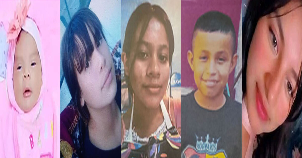 Buscan a Alexa, Perla, Jazmín, Jesús y María, menores desaparecidos en Guanajuato