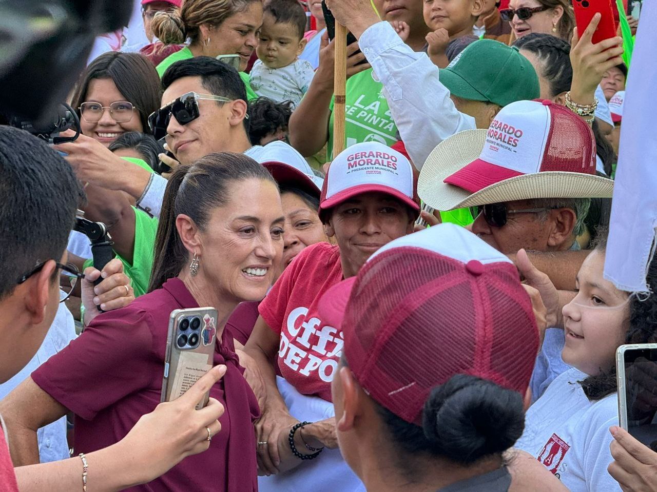 Dando críticas contra Vicente Fox, así fue la visita de Claudia Sheinbaum a Guanajuato 