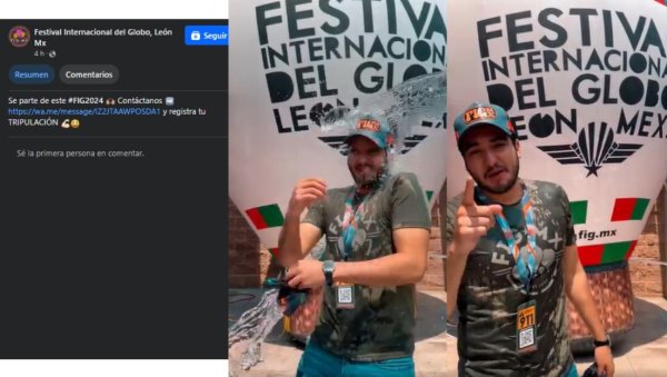 Festival del Globo imita publicidad tirando agua pese a sequía en León