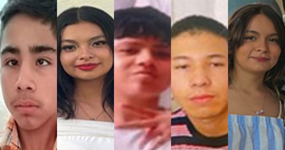 Buscan a Alfonso, Silvia, José, Diego y Naomi, adolescentes desaparecidos en Guanajuato