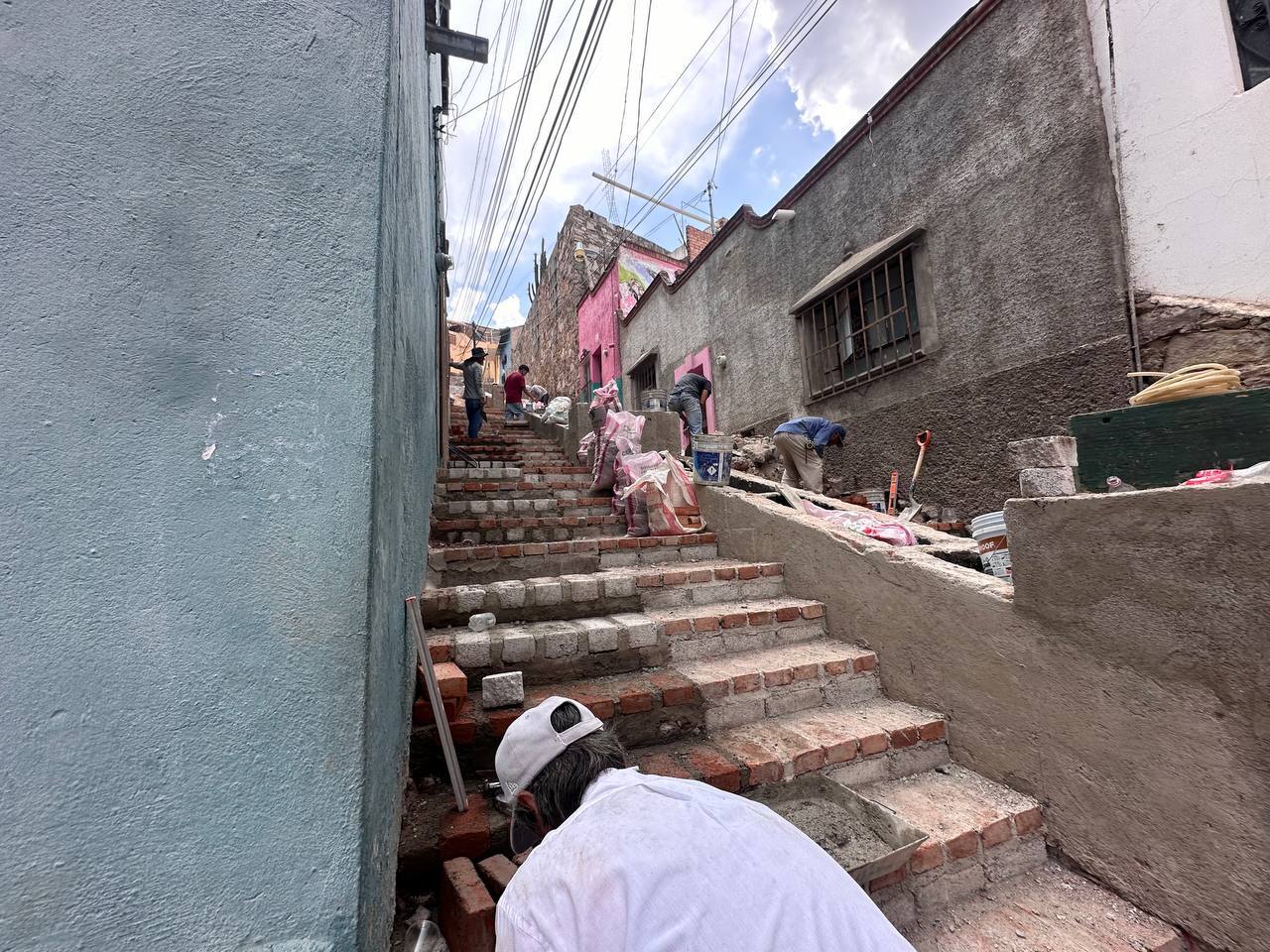 Avanzan trabajos de rehabilitación del Callejón de los Angelitos en Guanajuato