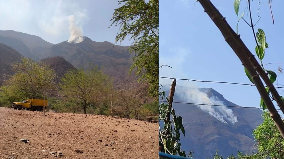 Pese a lluvias, se incendia Centro Ecoturístico El Platanal en Xichú; fuego sigue extendiéndose 