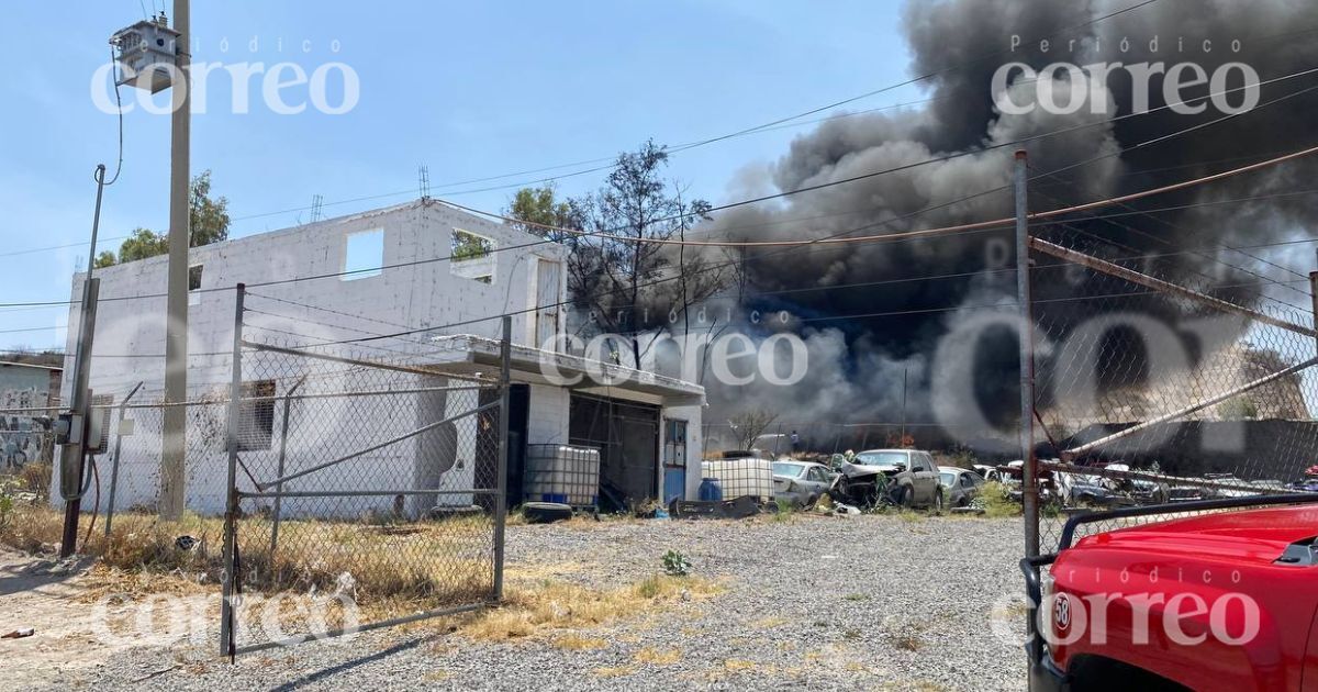 Incendio en León consume baldío y se extiende a llantera, ¿cómo pasó?