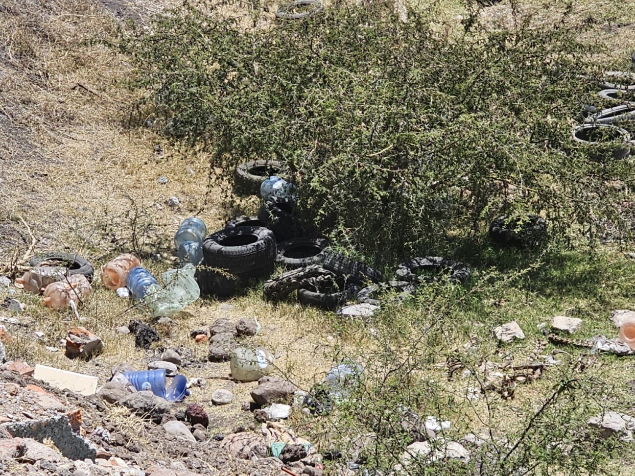 Llenan de basura al área natural protegida de la Sierra de Pénjamo