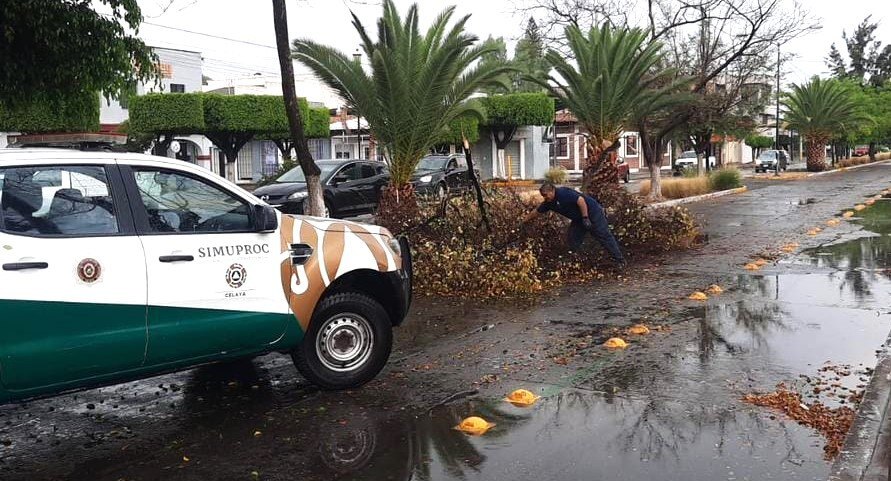 Lluvias ponen en alerta a Protección Civil de Celaya 