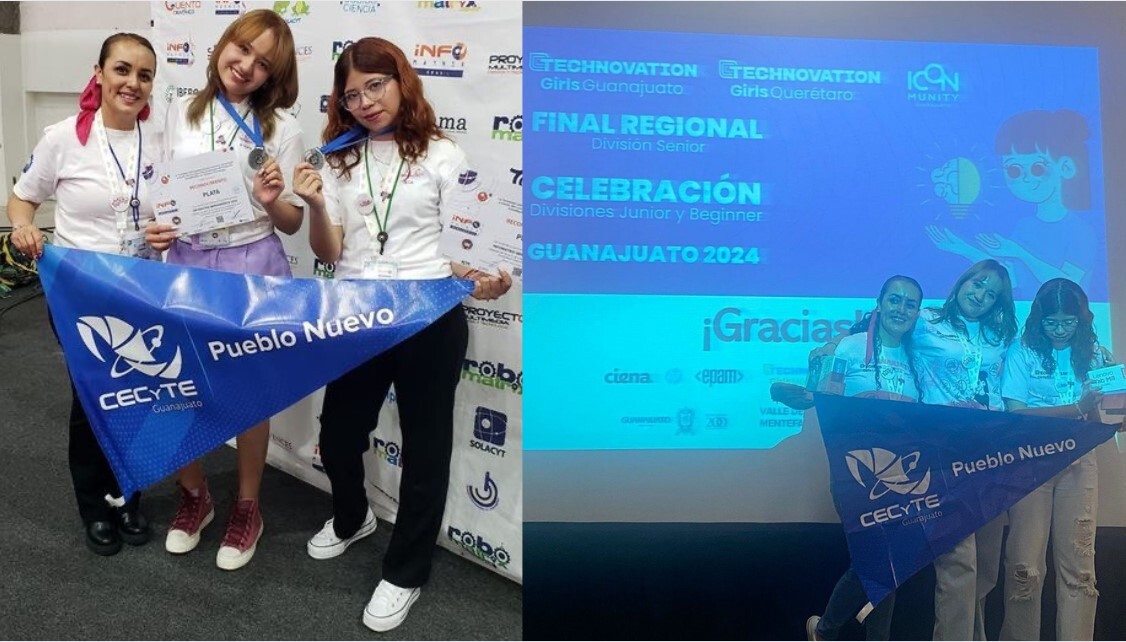 Representan alumnas del CECyTEG a Guanajuato, en el Technovation Global 2024