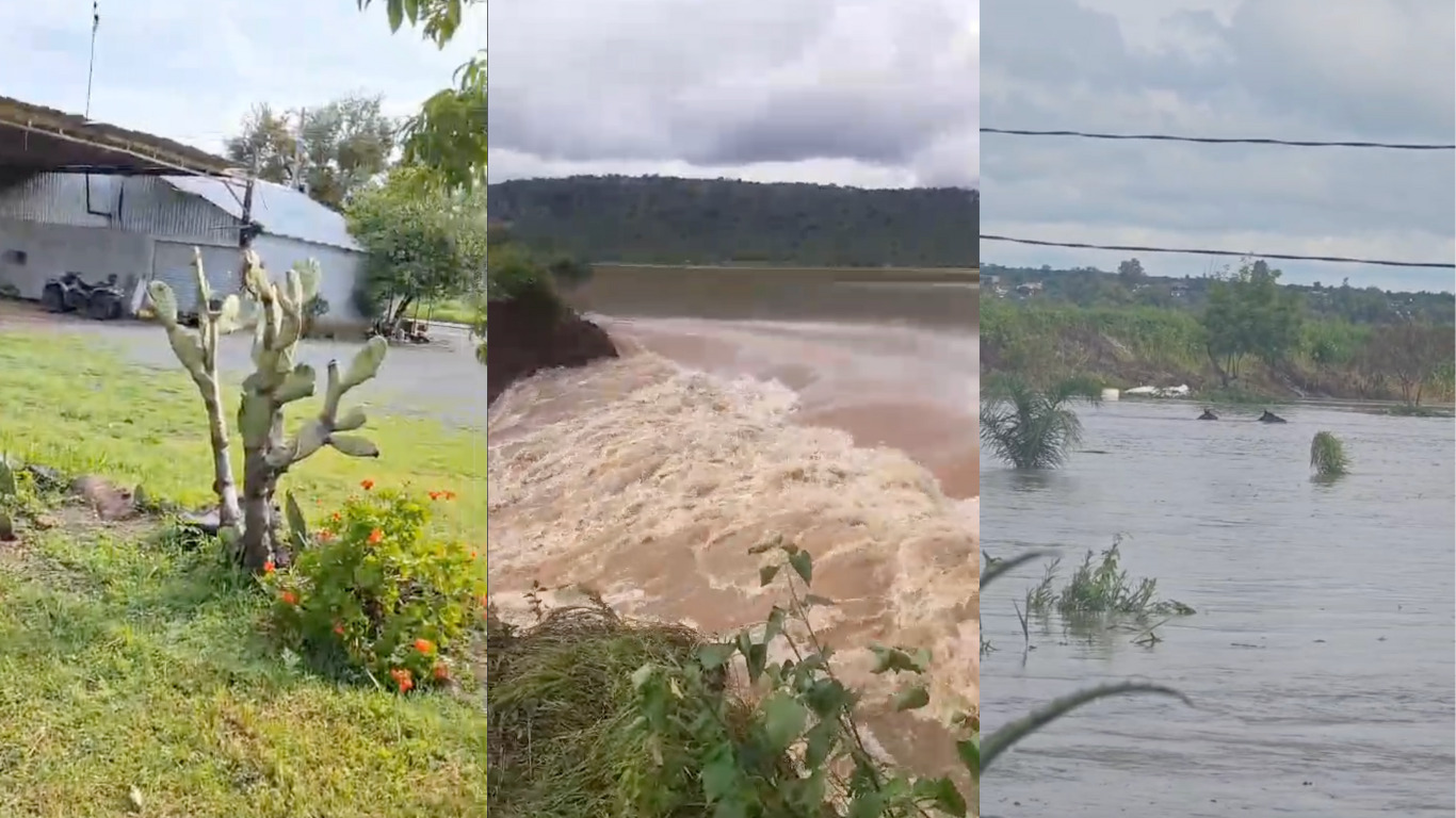 Se revienta la presa de San Joaquín e inunda zonas de Manuel Doblado