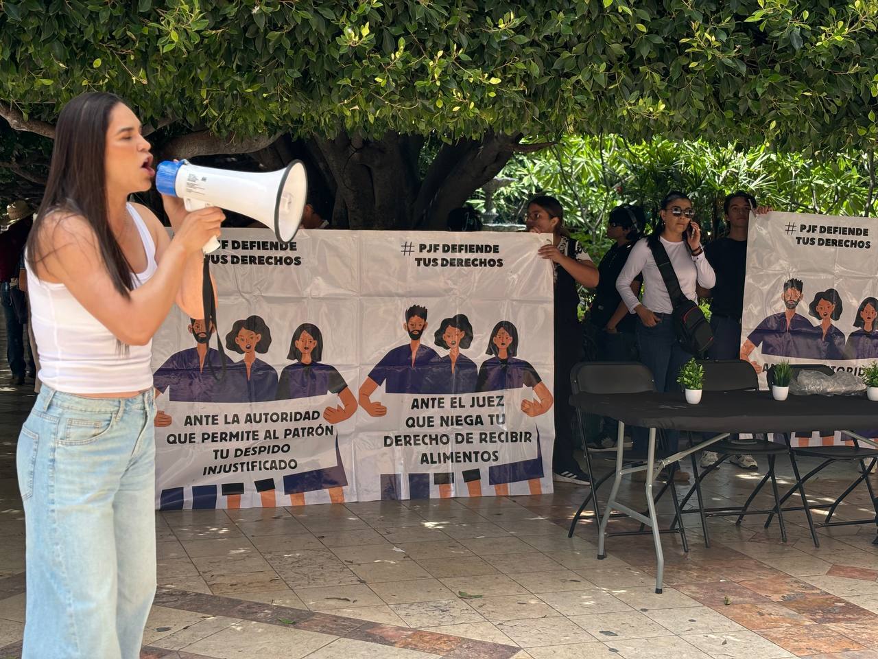 Empleados del Poder Judicial Federal en Guanajuato se manifiestan contra reforma judicial de AMLO 