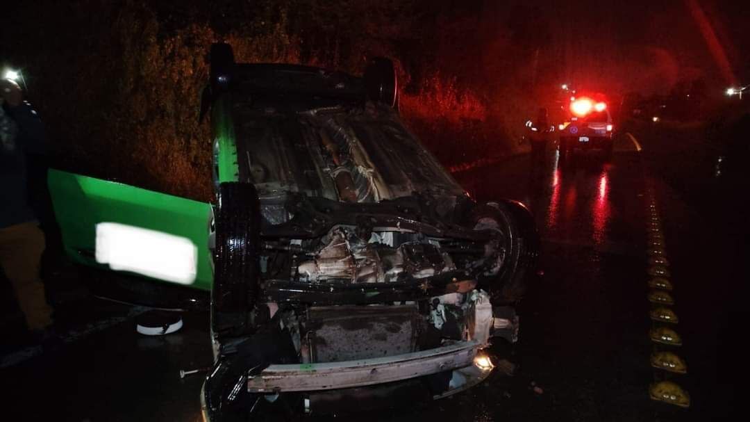 Accidente con taxi de Guanajuato deja un hombre grave