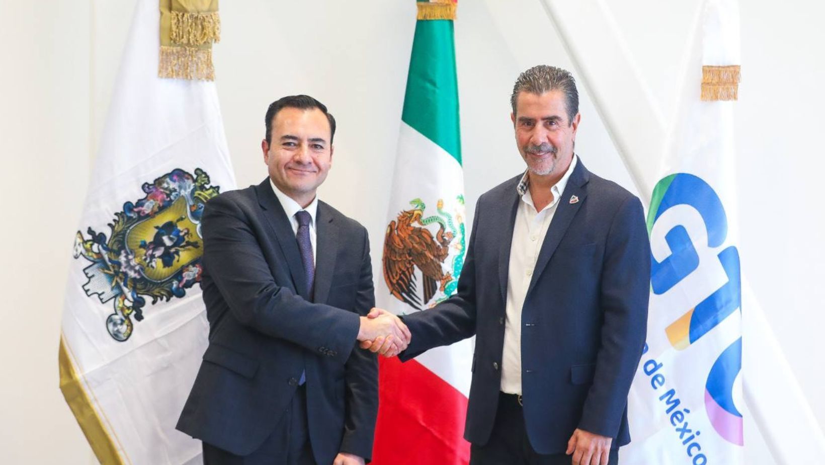 Mauro González se reúne con Cabeza de Vaca para la entrega-recepción de la SSP en Guanajuato