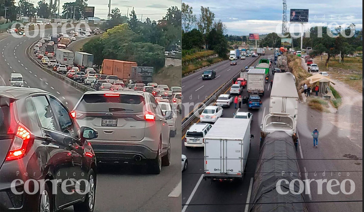 ¿Qué pasa en la carretera Silao-Irapuato? Retiran camión, pero tráfico avanza lento