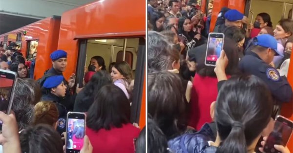 Video | Mujeres se pelean dentro del metro de CDMX “que la saquen”