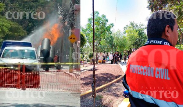 Tras evacuar escuelas de Irapuato por fuga de gas, flamazo lesiona a trabajador de Japami