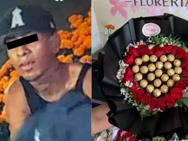 Mujer presume ramo de rosas, pero fue robado por su novio de una florería en Nuevo León 