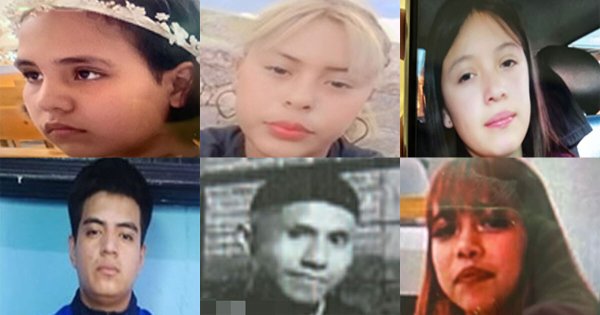 Buscan a Nicole, Dulce, Xóchitl, Marcos, Raúl y Gisela, menores desaparecidos en Guanajuato