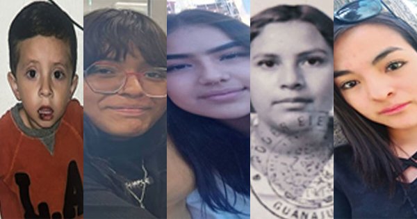 Buscan a Thiago, Blanca, María, Lourdes y Natalia, menores desaparecidos en Guanajuato