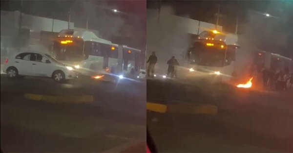 Video | Se incendia oruga en pleno bulevar San Juan Bosco de León, ¿qué pasó? 