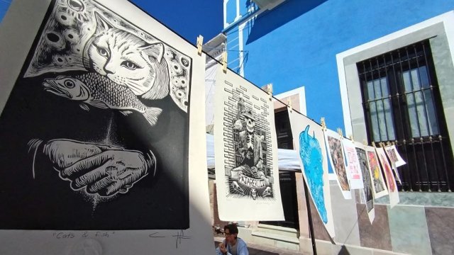 Llenan de arte y cultura la Calle Pocitos en Guanajuato capital