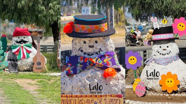 Víctor el mono de nieve de Silao cambia su imagen ¿quién lo decoró? 