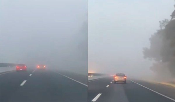 Alertan por espesa neblina en la autopista Celaya-Salamanca