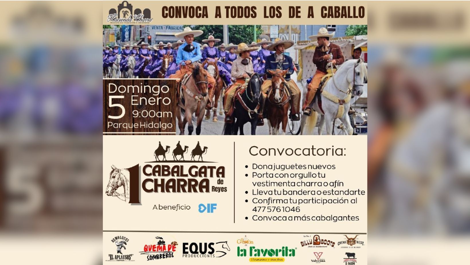 ¿Cómo unirte a la cabalgata del Día de Reyes en León y ayudar al DIF?